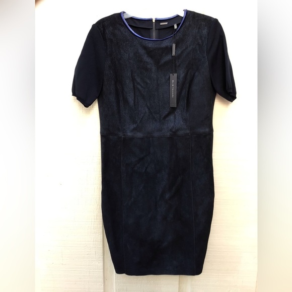 Ellie Tahari Emily lamb suede dress size 10 - Picture 3 of 6